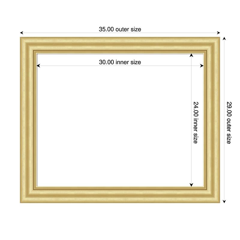 Sophia Framed Dry Erase Magnetic Board - 35 x 29 in - Sophia Gold