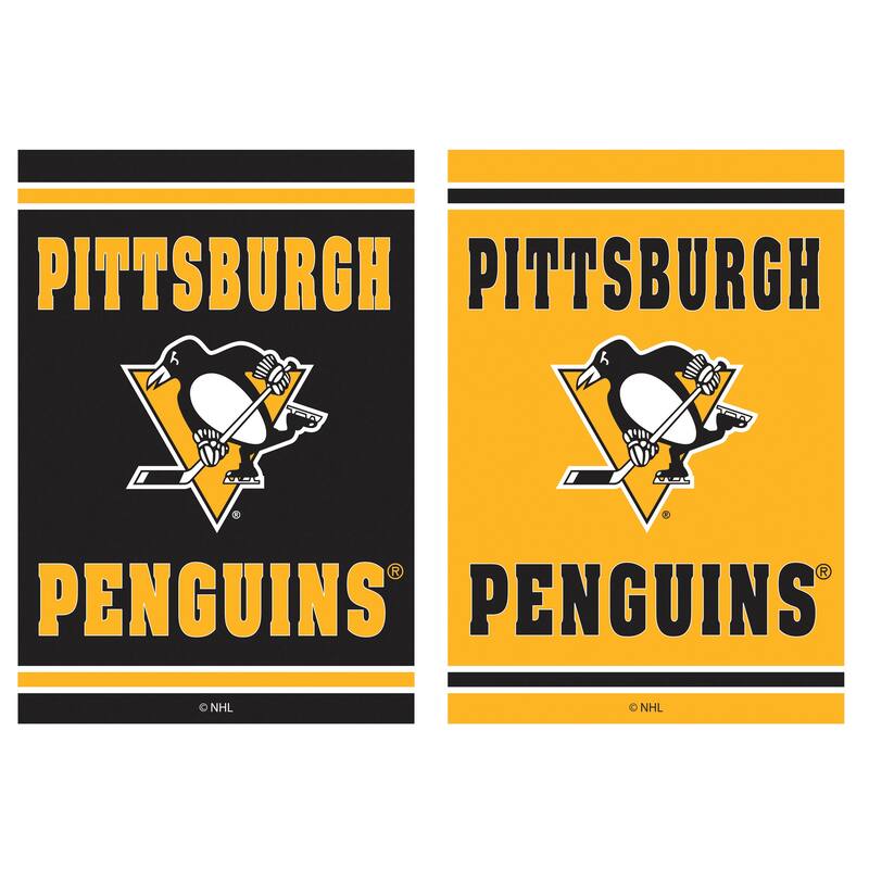 Embossed Suede Flag, House Size, Pittsburgh Penguins