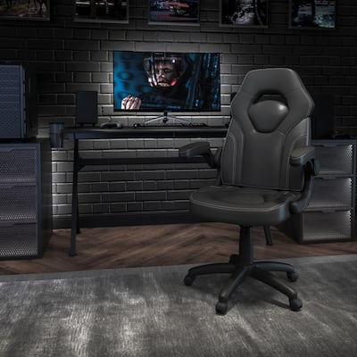 High Back Racing Style Ergonomic Gaming Chair with Flip-Up Arms