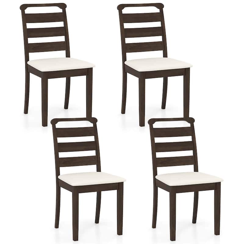 Costway Modern Dining Chair Set of 2/4 Upholstered Farmhouse Chairs - 4 PCS - Set of 4