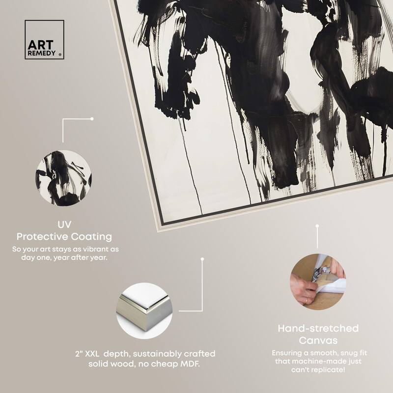 Horses in Ink Canvas by Art Remedy