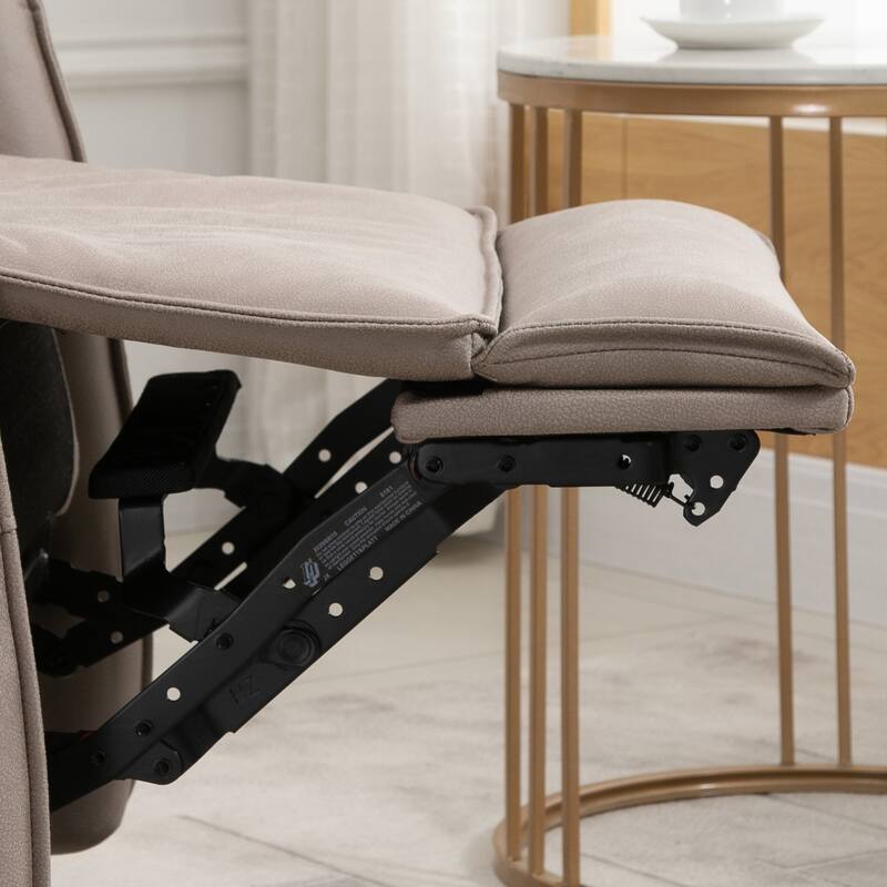 HOMCOM Power Recliner Swivel Rotation USB Charging with Footrest Brown - 32*40.25*38