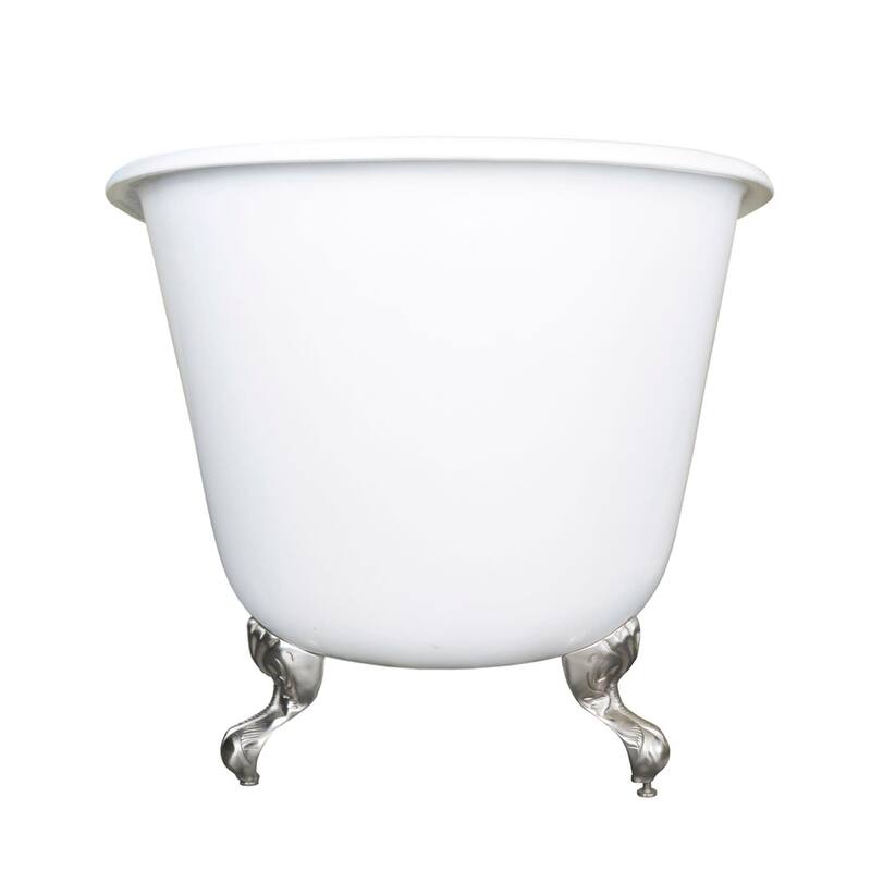 Kingston Brass Onamia 57" Clawfoot Cast Iron Soaking Tub with