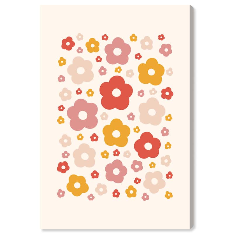 Wynwood Studio Canvas Floral and Botanical Little flowers White and Ivory Modern & Contemporary Wall Art Canvas Print