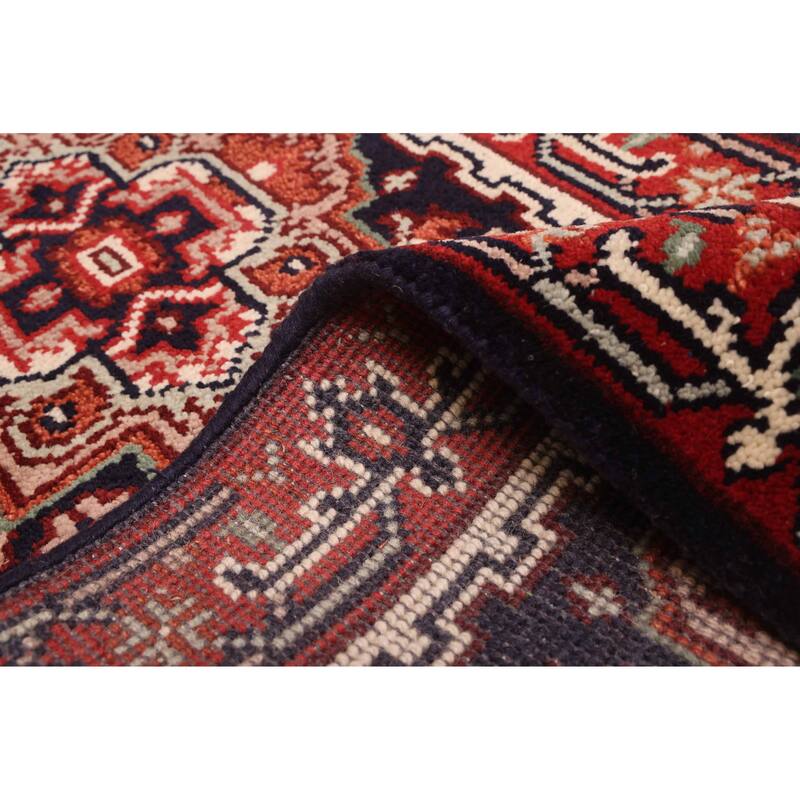 ECARPETGALLERY Hand-knotted Serapi Heritage Dark Navy Wool Rug - 2'6 x 15'6