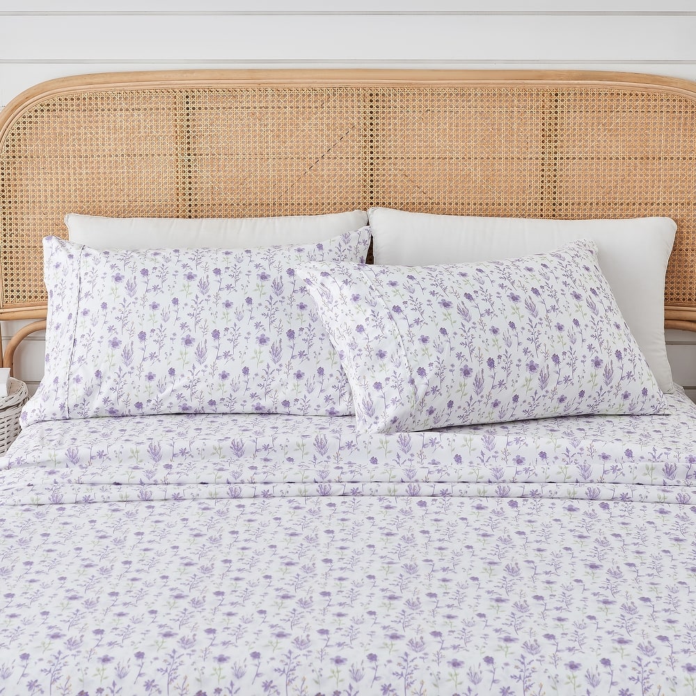 Linery & Co. Ultra-Soft Brushed Floral Printed Microfiber Sheet Set