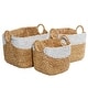 preview thumbnail 50 of 69, Handmade Dried Plant Wicker Contemporary Storage Basket