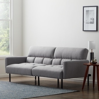 Lucid Comfort Collection Futon Sofa Bed with Box Tufting