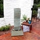 preview thumbnail 7 of 9, Spiraling Slate Outdoor Water Fountain 49" Garden Water Feature w/ LED