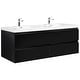 preview thumbnail 138 of 169, CASAINC Floating Bathroom Vanity with Resin Top Basin and Soft Closing Drawers