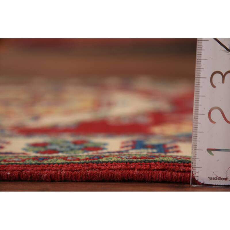 Red Kazak Foyer Rug Hand-Knotted Wool Carpet - 2'9" x 4'0"