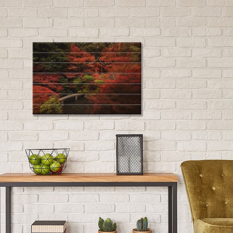Autumn In Japan XII Print On Wood by Daniel Kordan - Multi-Color