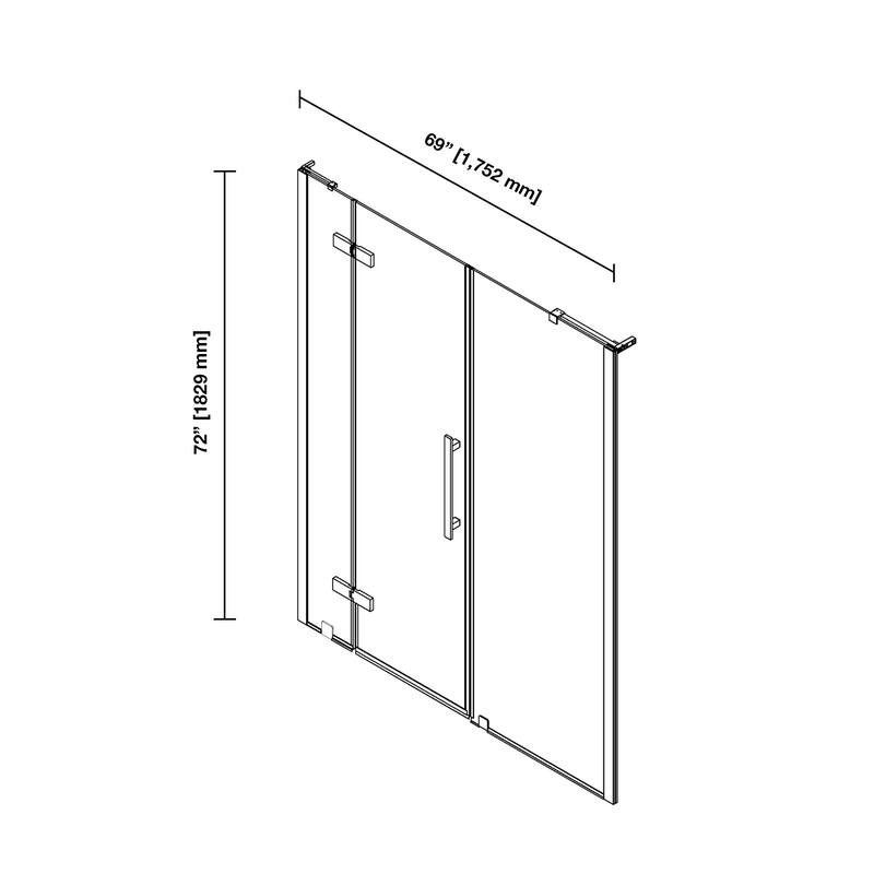 OVE Decors Tampa Alcove Frameless Pivot Hinge Shower Door, 2025