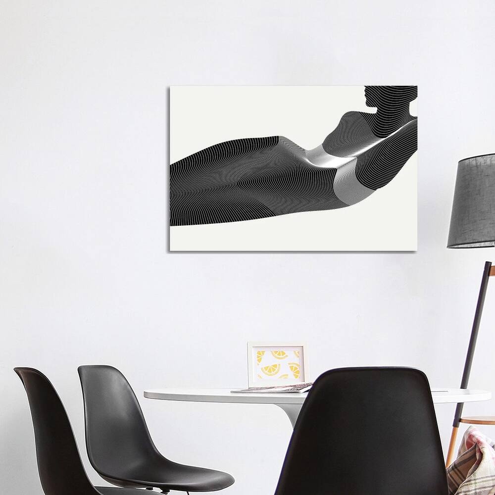 iCanvas "Black Nude Stripes" by Addillum Canvas Print