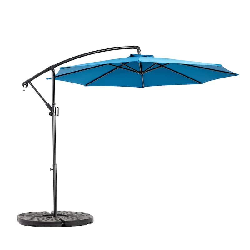 Topcraft 10ft Offset Hanging Market Patio Umbrella - Dark blue