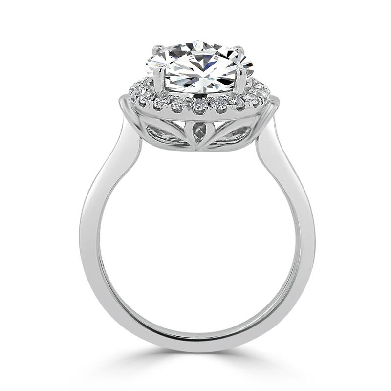 Auriya 14k Gold 2ctw Moissanite Halo Diamond Engagement Ring 1/4ctw