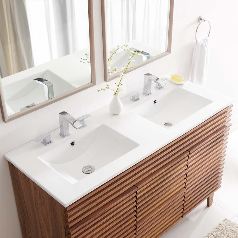 Cayman Bathroom Sink - White - 48" Double