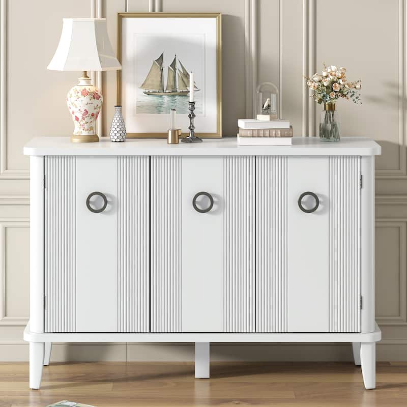 Solid Wood Veneer Fraxinus Mandschuric Cabinet - White
