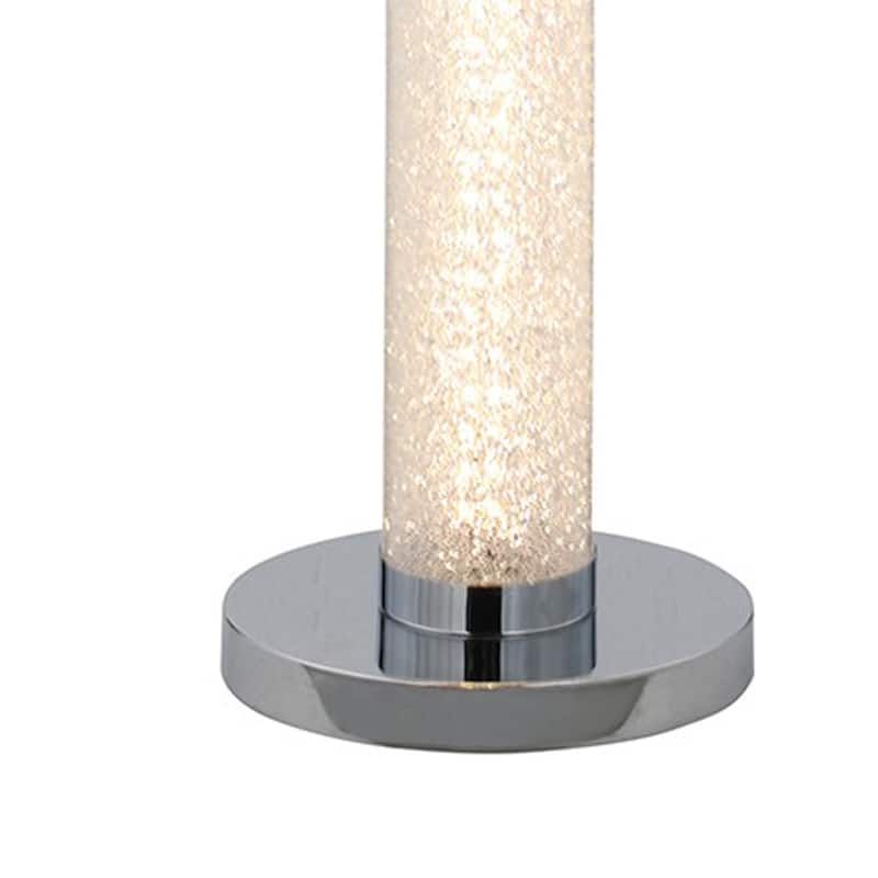 Column Style Floor Lamp with Sandrock Acrylic Tube, Clear