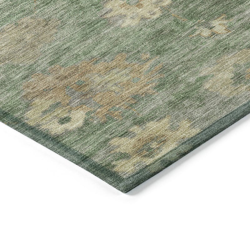 Machine Washable Indoor/ Outdoor Casual Traditional Chantille Rug
