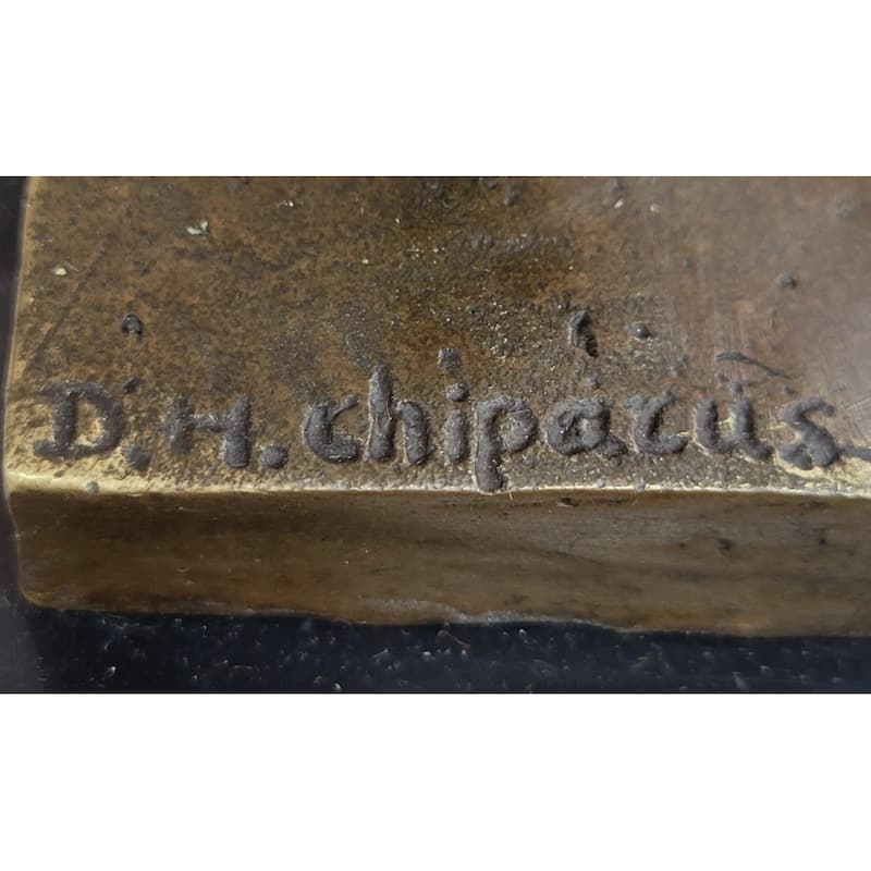 Signed Bronze Art Nouveau Deco Chiparus Statue Figurine Sculpture Art Figure