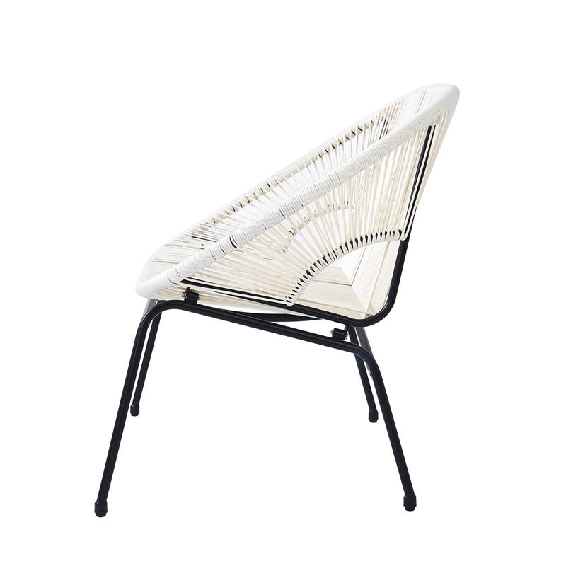 Condessa Outdoor Patio Wicker Loveseat (Excluding the table)