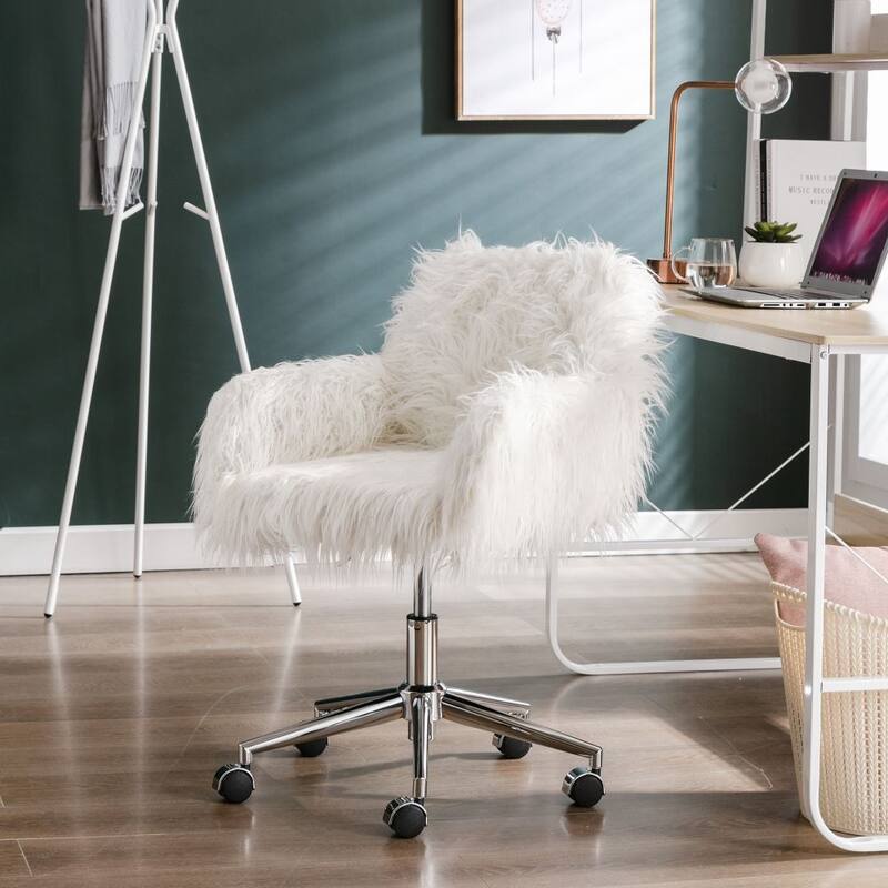 Modern home office chair, fluffy chair, makeup vanity Chair