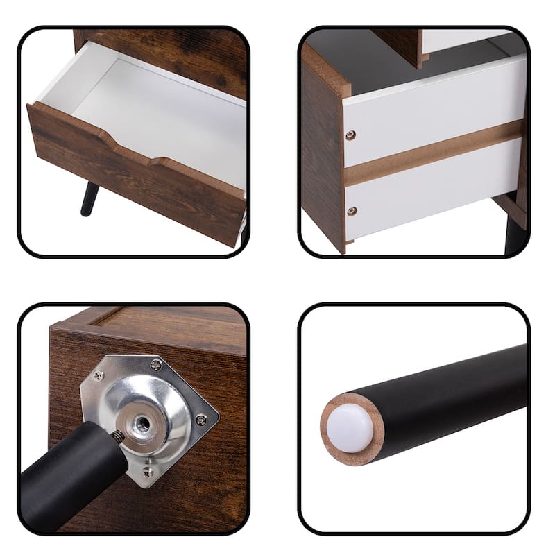 Nightstand with 2 Drawers
