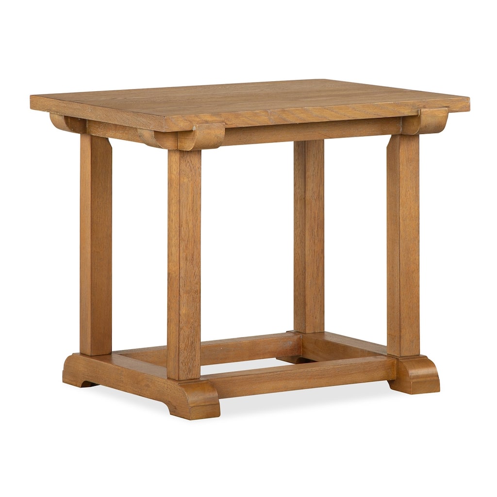 Magnussen Home Lindon Belgian Wheat Rectangular End Table - 22.75''W x 28''D x 24''H