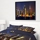 preview thumbnail 10 of 14, Designart 'New York Skyline at Night' Cityscape Photo Framed Canvas Print