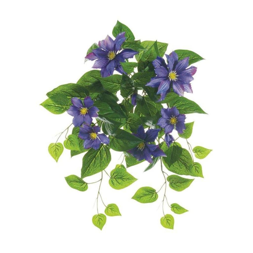 20" Purple Morning Glory Artificial Hanging Bush