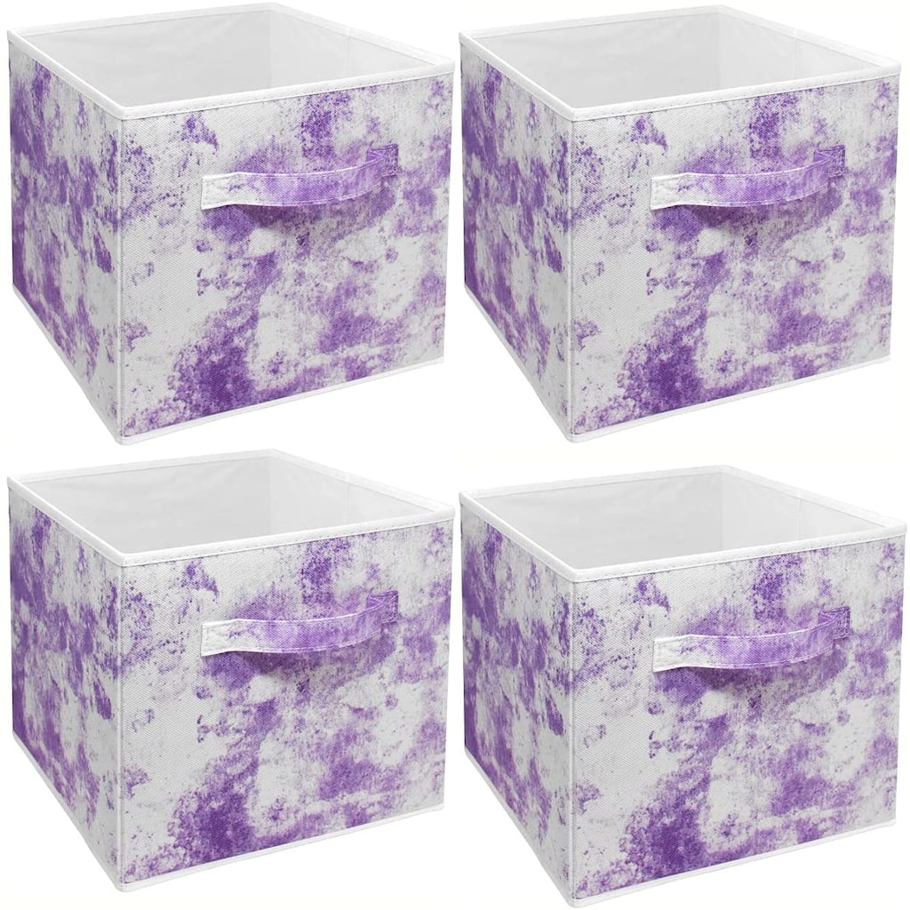 Sorbus Cube Storage Bins (4-Pack, Tie-Dye Purple)