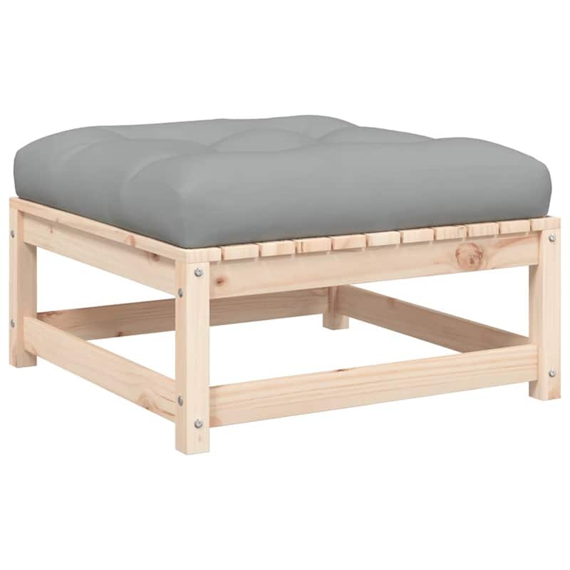 vidaXL Patio Furniture with Cushions Outdoor Sectional Seating Solid Wood Pine - 10.9 x 32.6 x 10.4 in (W x L x H)
