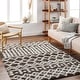 preview thumbnail 22 of 45, Livabliss Newton Geometric Moroccan Trellis Shag Area Rug 2' 7" x 7' 3" - Chocolate