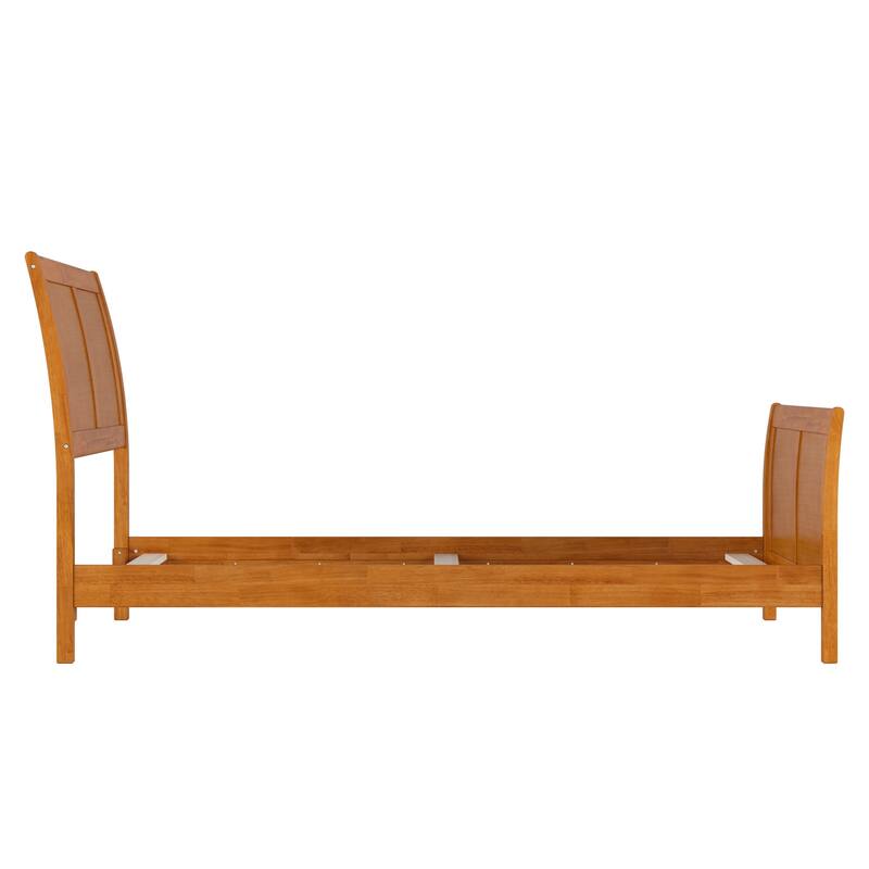 Portland Solid Wood Foundation Bed with Matching Footboard