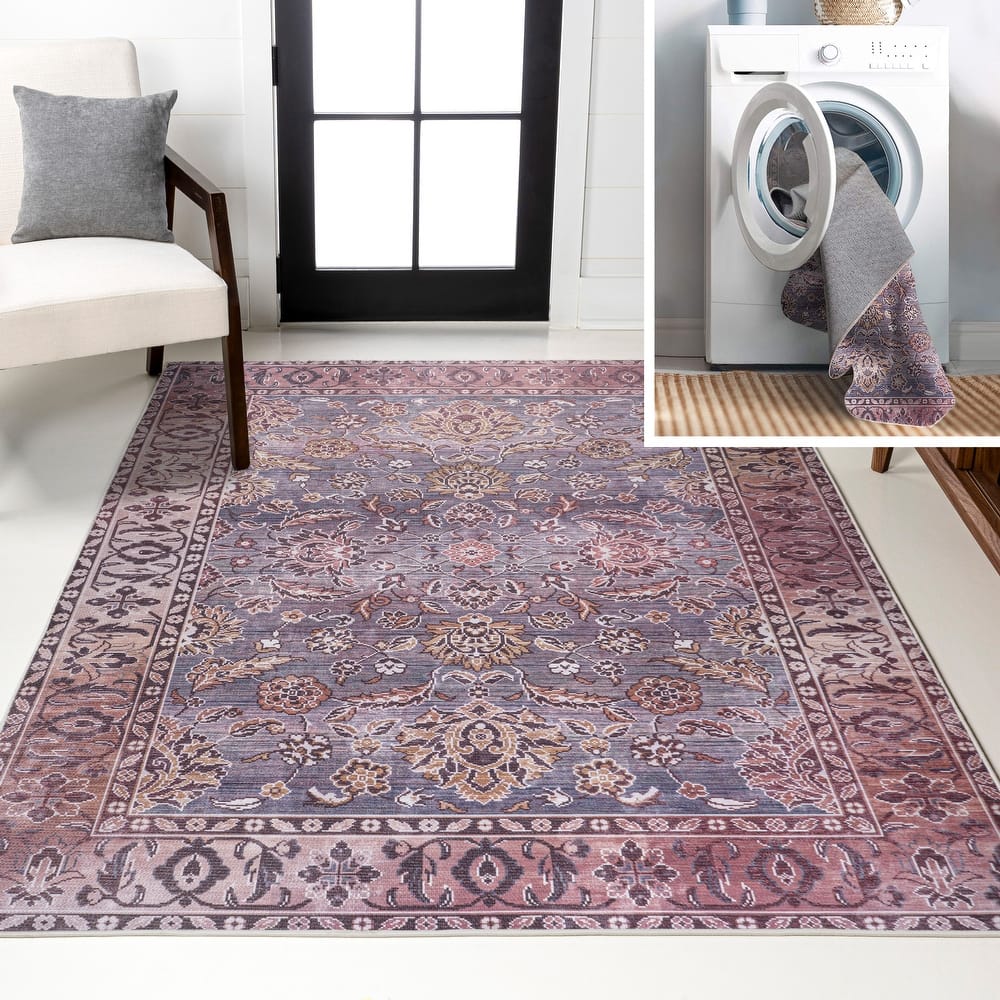 JONATHAN Y Regis Ornate Persian All-Over Machine Washable Area Rug