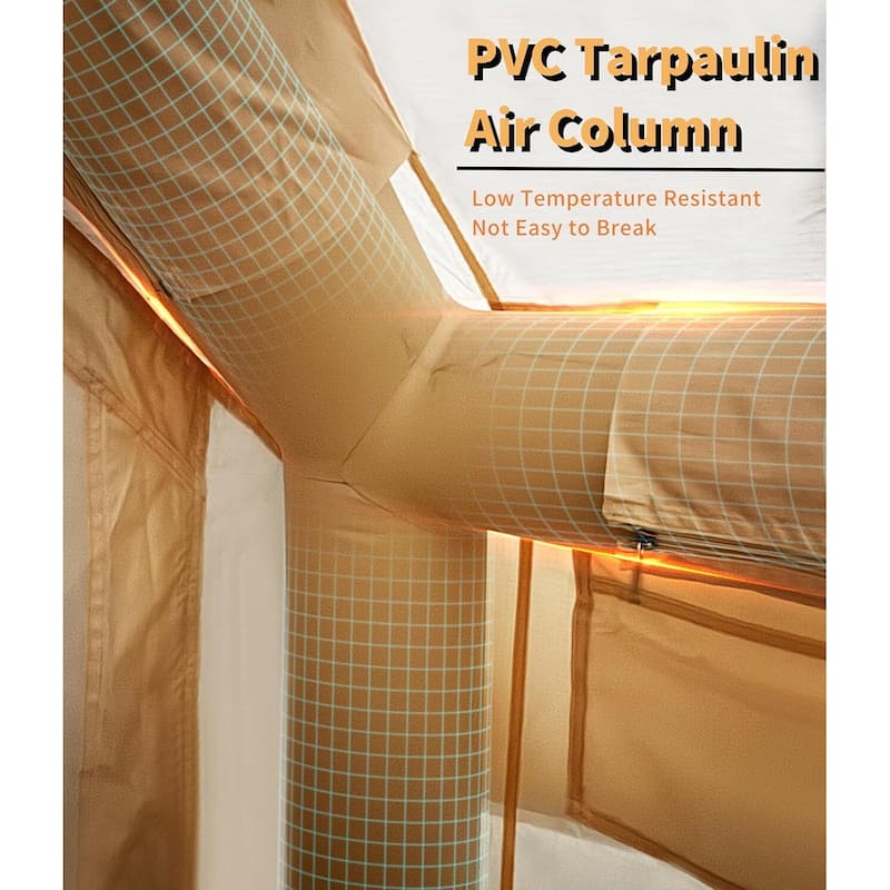 Inflatable 6-8 Person Camping Tent with Air Pump - N/A