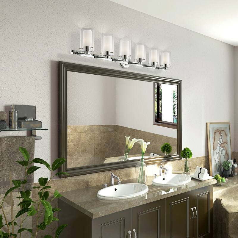 Livex Lighting 6-Light Polished Chrome Bath Vanity, 15456-05 - 47.5" W 8.75" H 6" EXT