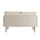 preview thumbnail 19 of 48, Polyester Upholstered Living Room loveseats sofa With Golden Legs