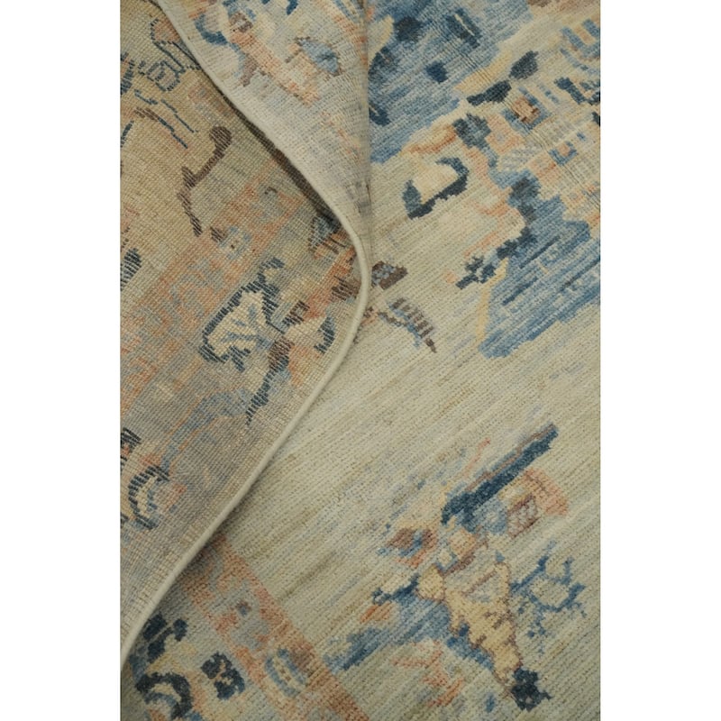 Hand Knotted Oriental 100% Wool Carpet Traditional Floral Multi-Colored Art Deco Runner Rug - 14' 3'' X 4' 8''