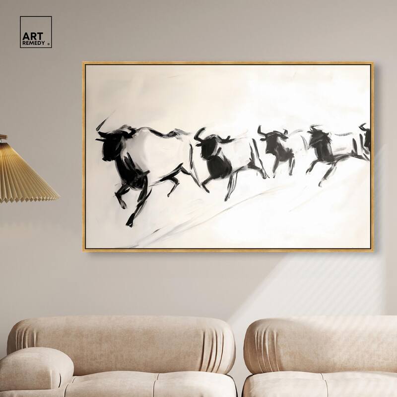 Bovine II Canvas by Art Remedy