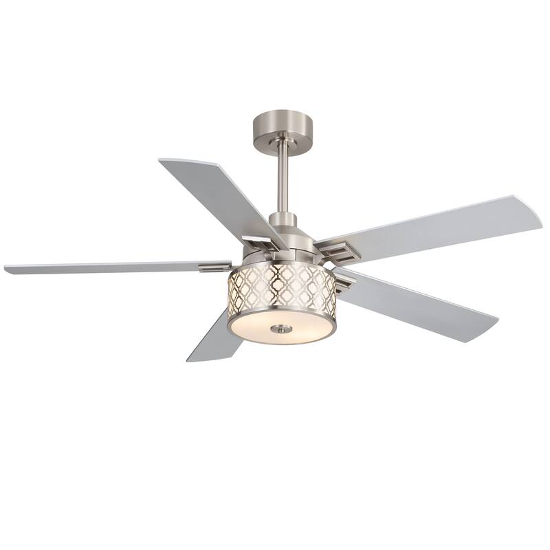 52-inch Reversible 5-Blade Fandelier Ceiling Fan with Light and Remote