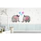 Cartoon Elephant Little Love Cute Animals Removable Textured Wallpaper ...