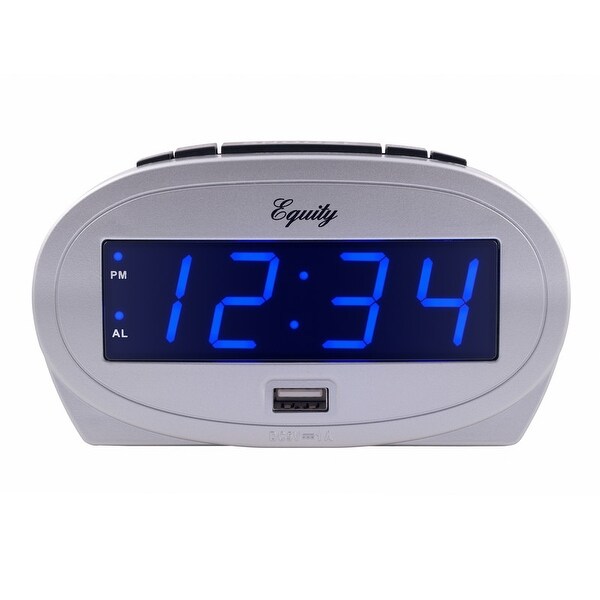 Equity by La Crosse 30025 0.9" LED alarm clock with USB charge port. Opens flyout.