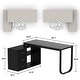 preview thumbnail 39 of 62, L-shaped executive desk With 3 Drawers for Home and Office