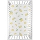 preview thumbnail 1 of 4, Lemon Floral Baby Girl Fitted Mini Portable Crib Sheet For Portable Crib - Yellow Green White Watercolor Boho Bohemian Farmhouse
