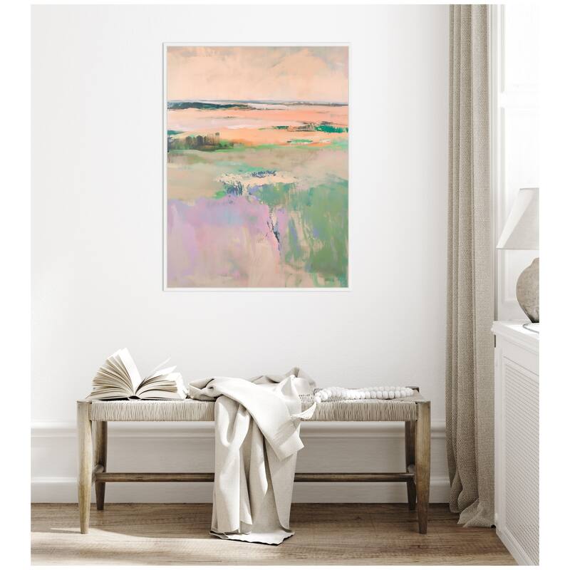Kate and Laurel Sylvie Pastel Horizon II Framed Canvas by Amy Lighthall