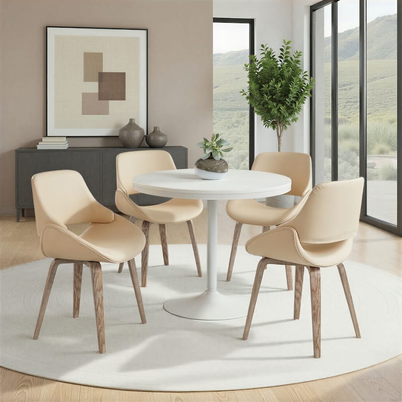 Carson Carrington Svellingen Dining Chair with Bent Wood Legs (Set of 2)