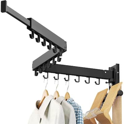 Folding Wall Mounted Laundry Rack - Space Saving