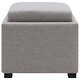 preview thumbnail 7 of 9, Cameron Square Fabric Storage Ottoman with Tray Light Grey